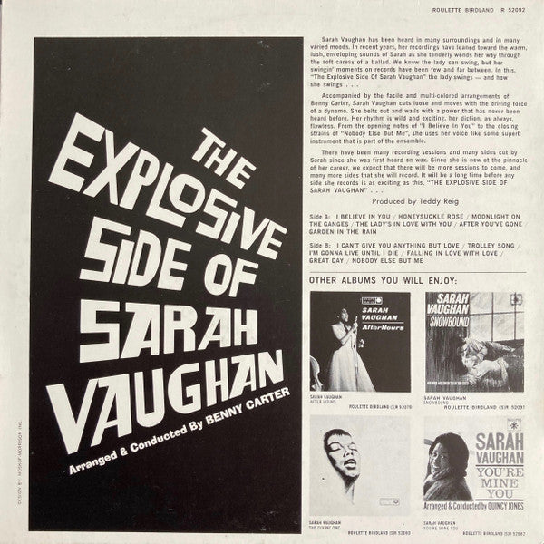 The Explosive Side Of Sarah Vaughan
