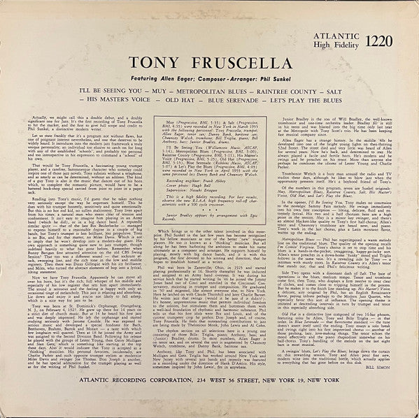 Tony Fruscella = トランペットの詩人トニー・フラッセラ