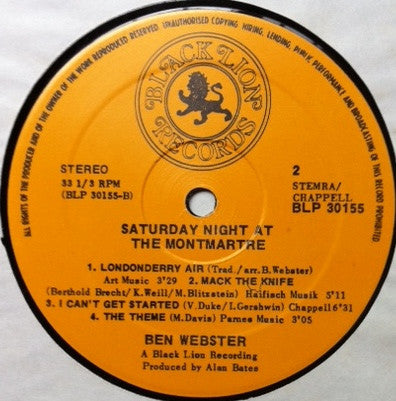 Saturday Night At The Montmartre