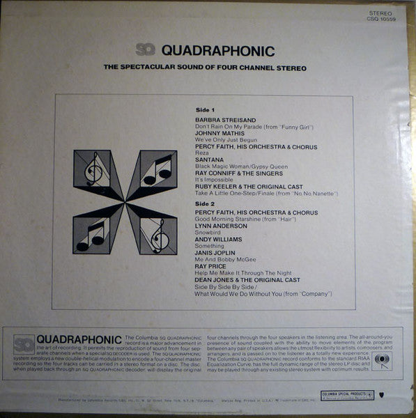 SQ Quadraphonic, The Spectacular Sound Of Four Channel Stereo