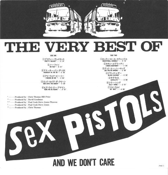 The Very Best Of Sex Pistols And We Don't Care