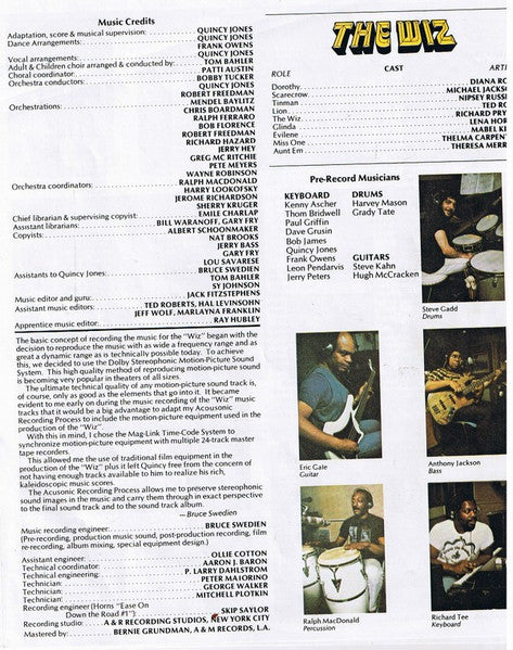 The Wiz (Original Motion Picture Soundtrack)