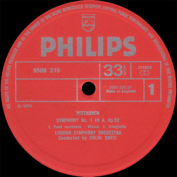 Symphony No. 7 In A, Op. 92