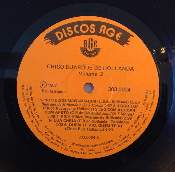 Chico Buarque De Hollanda Volume 2