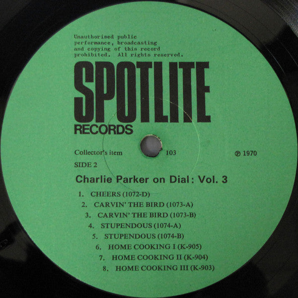 Charlie Parker On Dial Volume 3