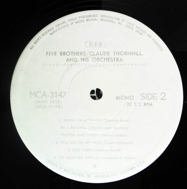 Claude Thornhill And His Orchestra Play The Great Jazz Arrangements Of Gerry Mulligan And Ralph Aldrich