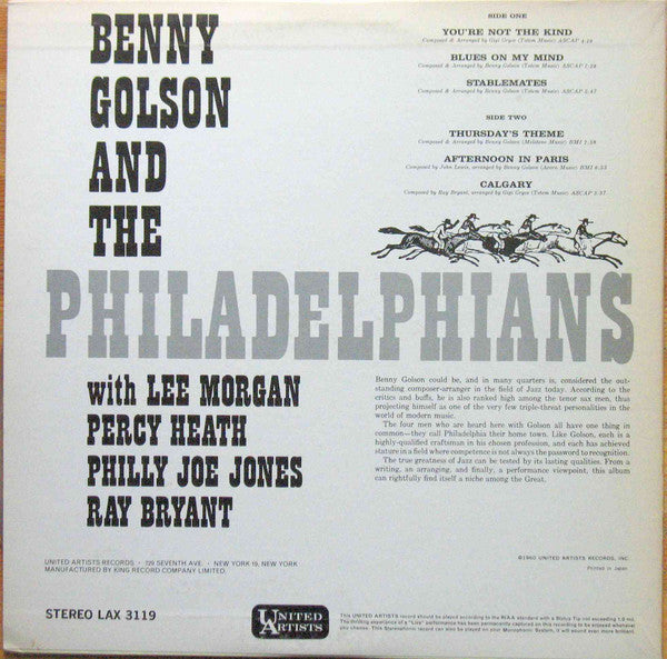 Benny Golson & The Philadelphians