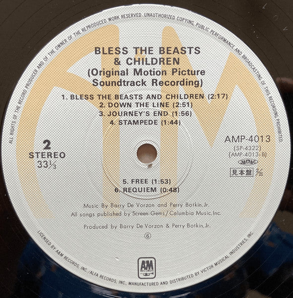 Bless The Beasts & Children (Original Motion Picture Soundtrack Recording)