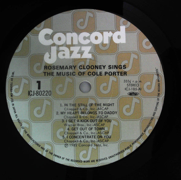 Rosemary Clooney Sings The Music Of Cole Porter