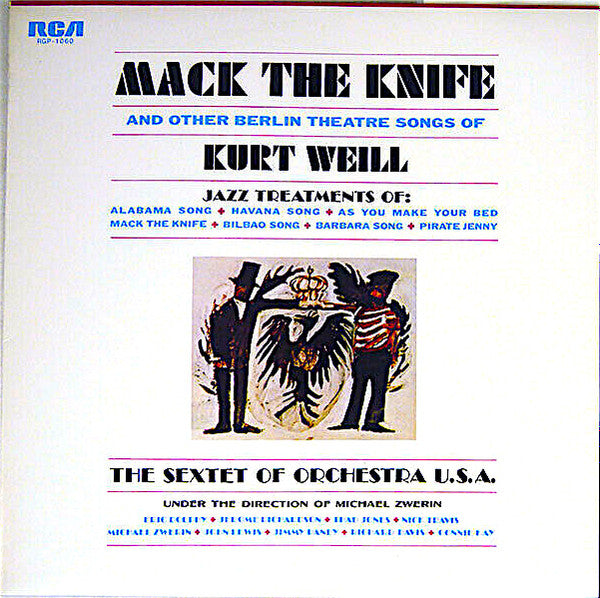 Mack The Knife And Other Berlin Theatre Songs Of Kurt Weill