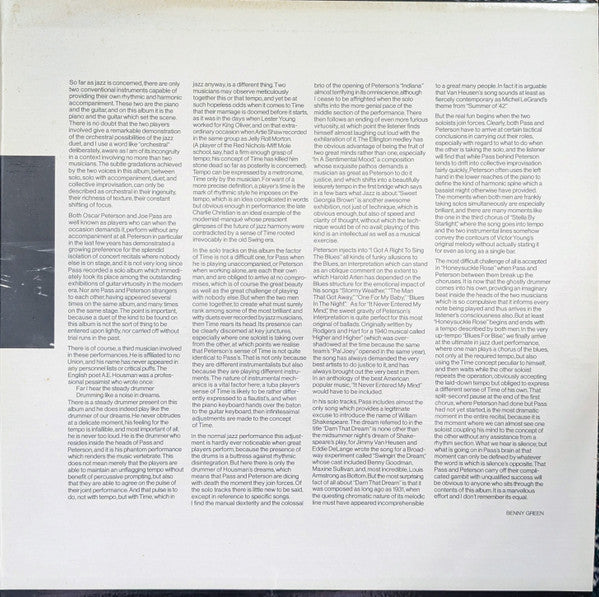 Oscar Peterson Et Joe Pass À La Salle Pleyel