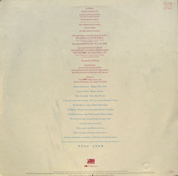 Les Plus Grands Succes De Chic = Chic's Greatest Hits