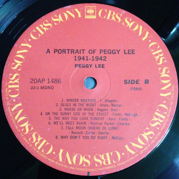A Portrait Of Peggy Lee 1941 - 1942
