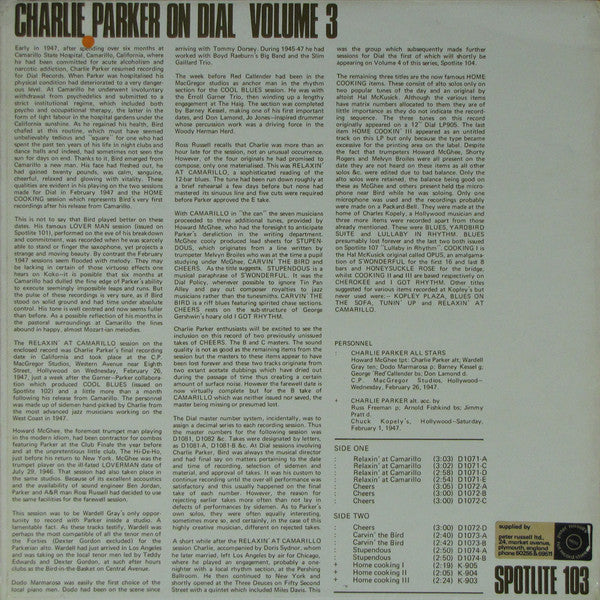 Charlie Parker On Dial Volume 3