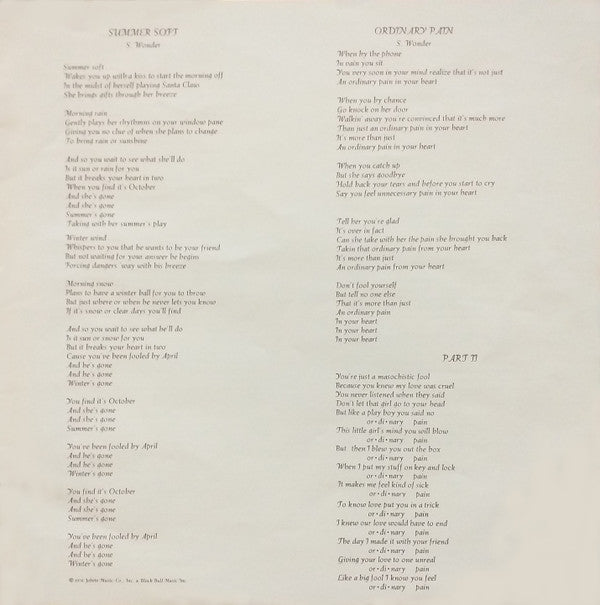 Songs In The Key Of Life