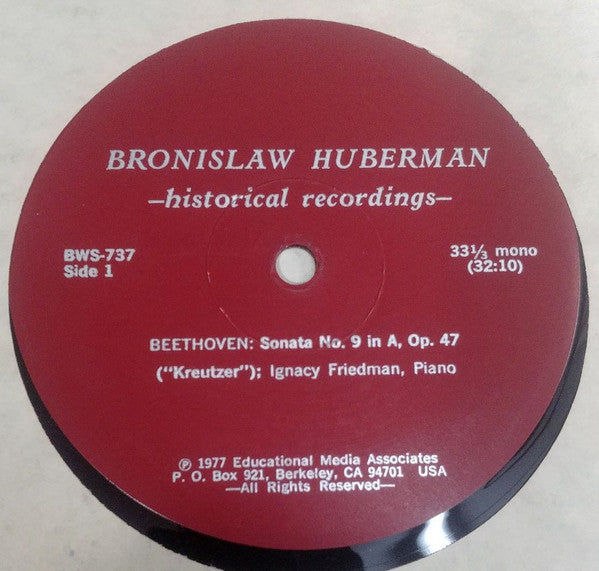 Sonata N°9 / Fantasia (Historical Recordings. )