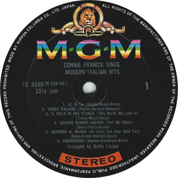 Connie Francis Sings Modern Italian Hits
