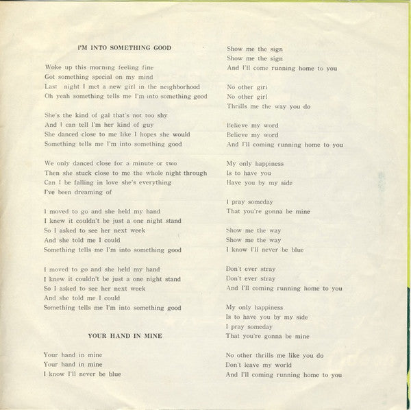 朝からゴキゲン = I'm Into Something Good / ユア・ハンド・イン・マイン = Your Hand In Mine