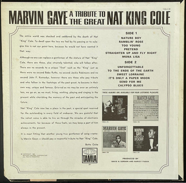 A Tribute To The Great Nat King Cole