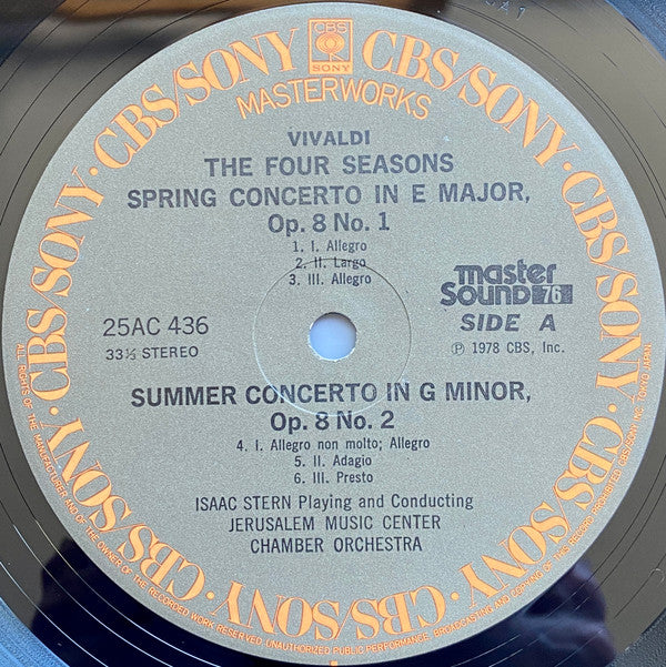 Isaac Stern Plays And Conducts Vivaldi The Four Seasons