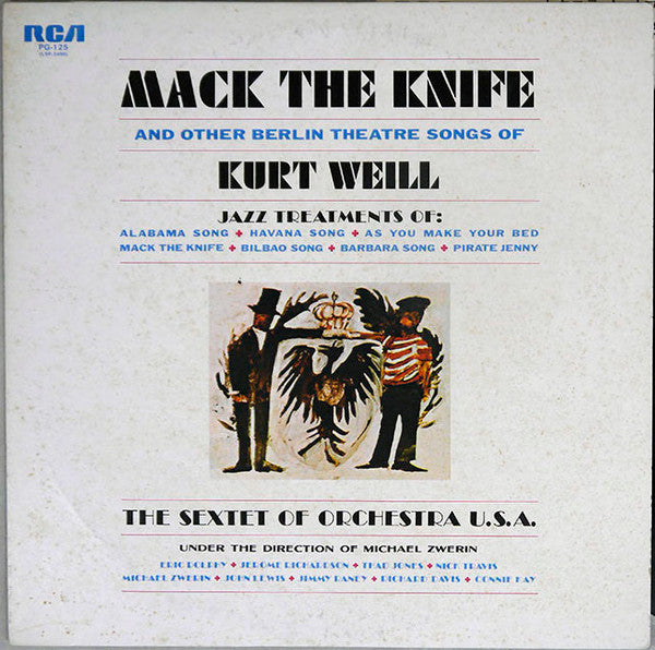 Mack The Knife And Other Berlin Theatre Songs Of Kurt Weill
