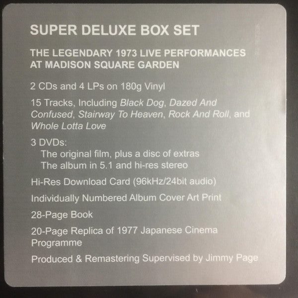 The Soundtrack From The Film Led Zeppelin The Song Remains The Same