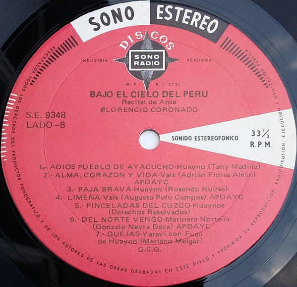 El Arpa De Florencio Coronado - Bajo El Cielo Del Peru