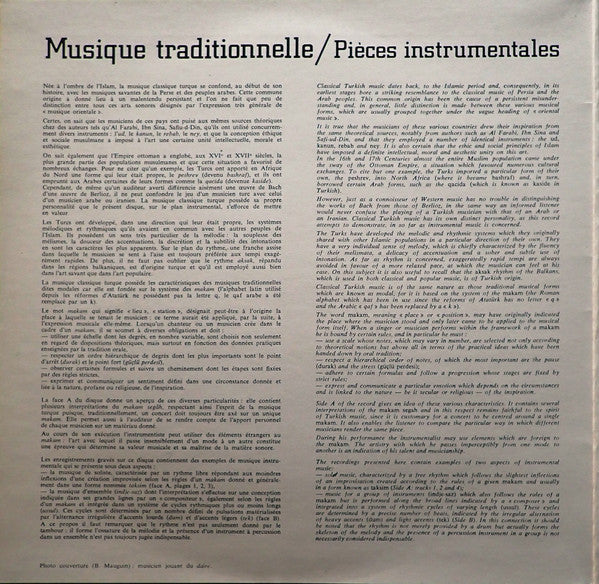 Turquie Musique Traditionnelle - Piéces Instrumentales