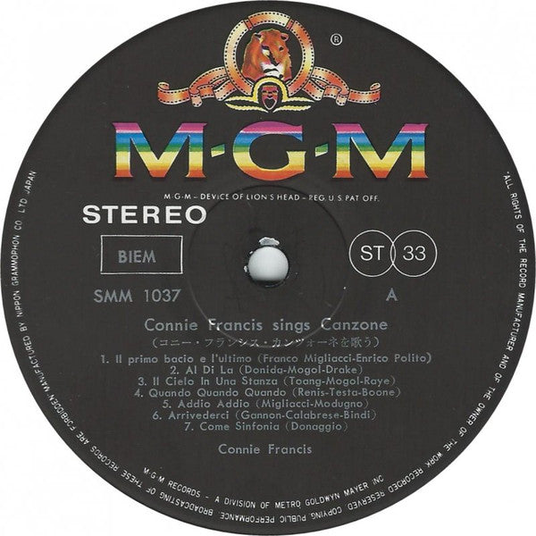 Connie Francis Sings Canzone