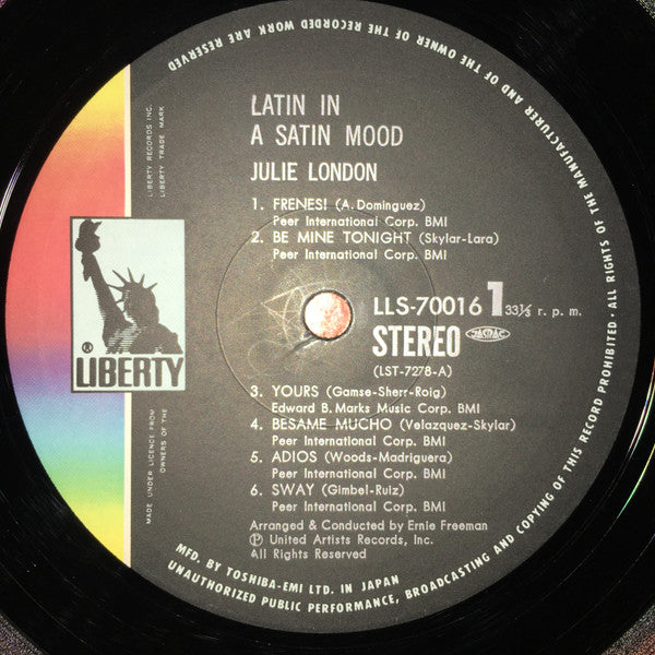 Julie London Sings Latin In A Satin Mood