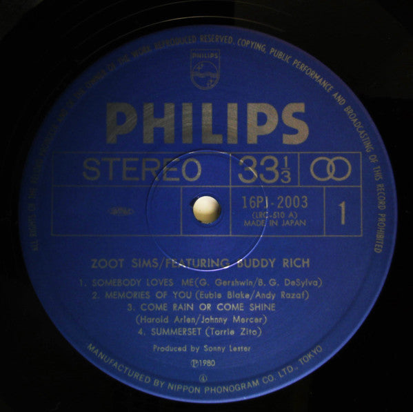 Zoot Sims Featuring Buddy Rich