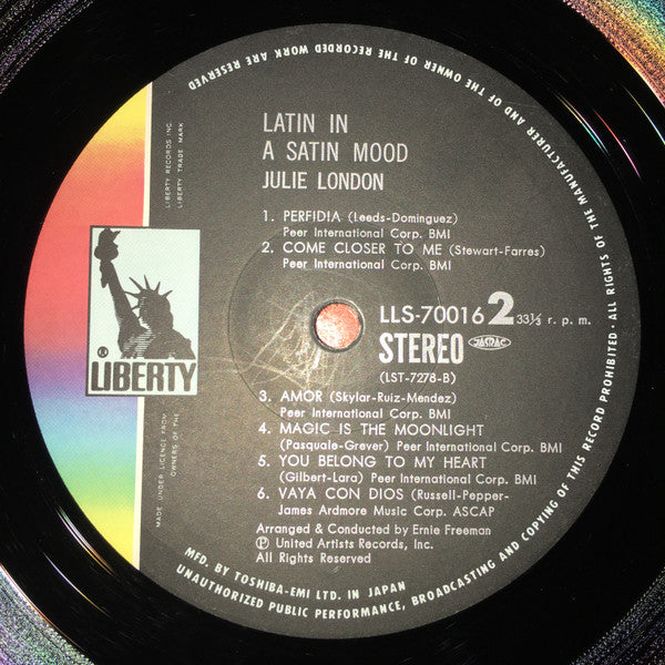Julie London Sings Latin In A Satin Mood