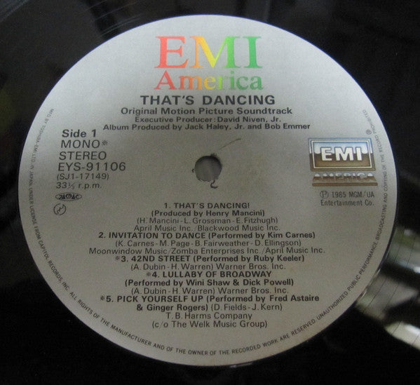 That's Dancing! - The Original Soundtrack Album From The MGM Motion Picture
