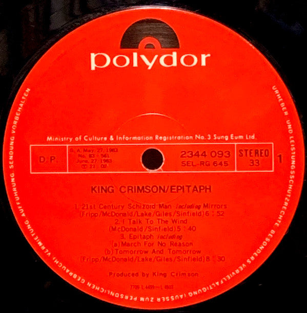 In The Court Of The Crimson King (An Observation By King Crimson)