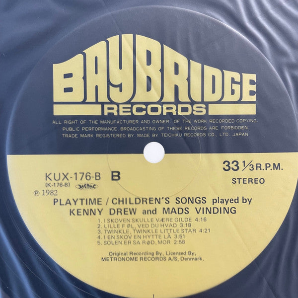 Playtime - Children's Songs Played By Kenny Drew And Mads Vinding