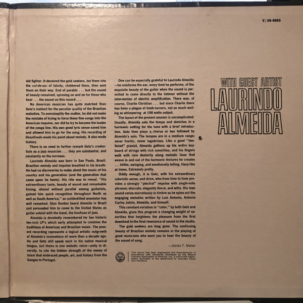 Stan Getz With Guest Artist Laurindo Almeida