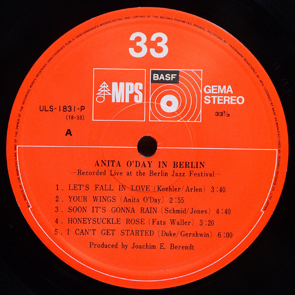 Anita O'Day In Berlin, Recorded Live At The Berlin Jazz Festival
