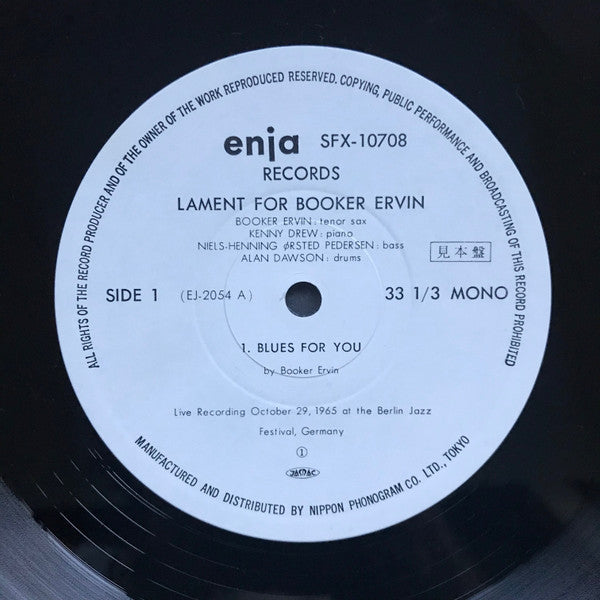 Lament For Booker Ervin