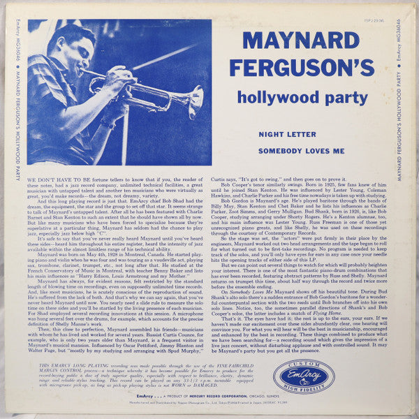 Maynard Ferguson's Hollywood Party
