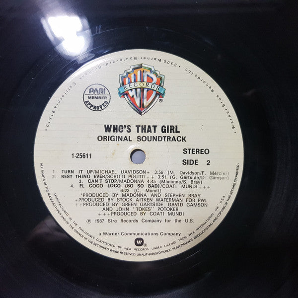 Who's That Girl (Original Motion Picture Soundtrack)