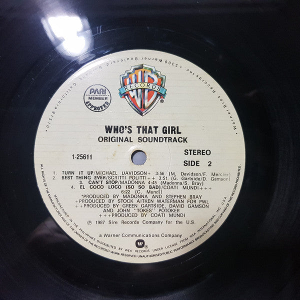 Who's That Girl (Original Motion Picture Soundtrack)