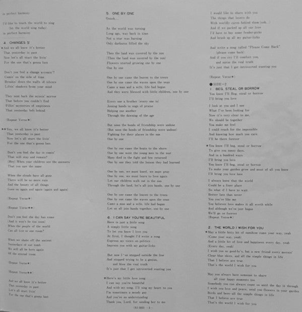 We'd Like To Teach The World To Sing