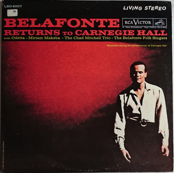 Belafonte Returns To Carnegie Hall