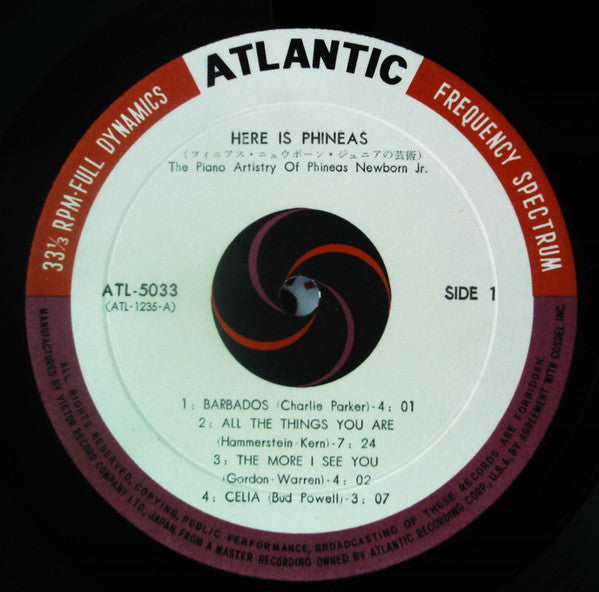 Here Is Phineas (The Piano Artistry Of Phineas Newborn Jr.) = ヒア・イズ・フィニアス