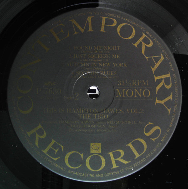 This Is Hampton Hawes Vol. 2: The Trio