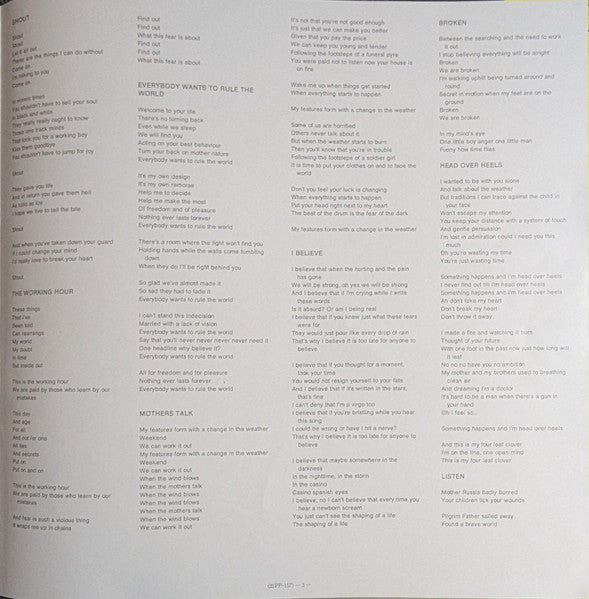 Songs From The Big Chair = シャウト