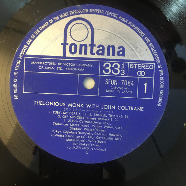 Thelonious Monk With John Coltrane