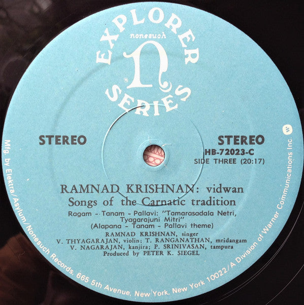 Vidwan/Songs Of The Carnatic Tradition = 南インド古典声楽の真髄