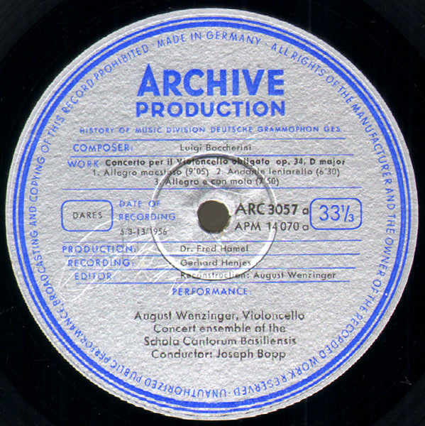 Concerto Per Il Violoncello Obligato Op. 34 D-dur / Quintetto Op. 50 Nr. 3 E-moll