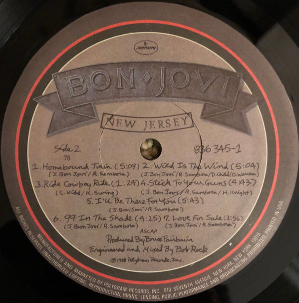 Release: New Jersey-Vinyl-US-1988-836 345-1-11329719